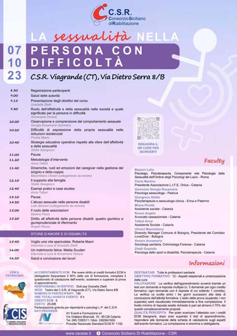 La sessualità nella persona con difficoltà - Centro Italiano di Sessuologia