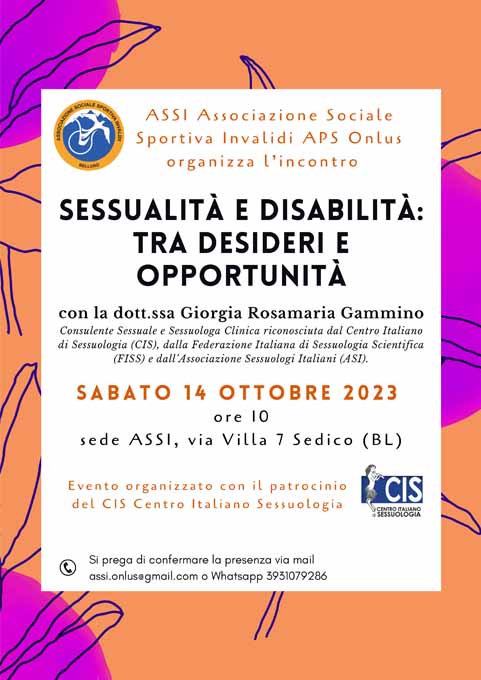 Sessualità e disabilità: tra desideri e opportunità - Centro Italiano di Sessuologia