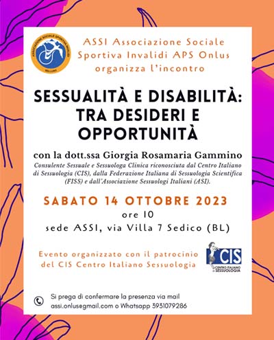 Sessualità e disabilità: tra desideri e opportunità - Centro Italiano di Sessuologia